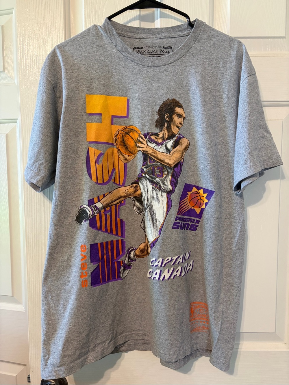 Phoenix Suns Steve Nash Gray Graphic T-Shirt